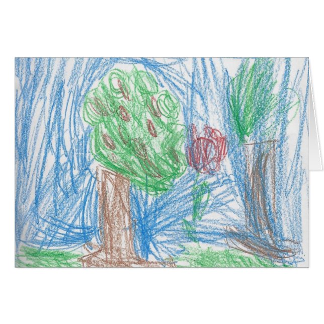 Cartão A árvore de Apple (Frente Horizontal)