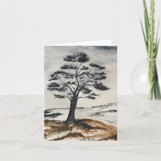 Cartão A Árvore Solitária (Frente)