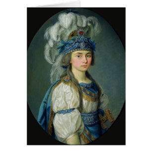 Cartão A atriz e o cantor Praskovya Zhemchugova