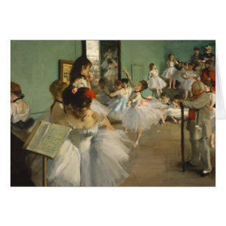 Cartão A aula de dança. Edgar Degas