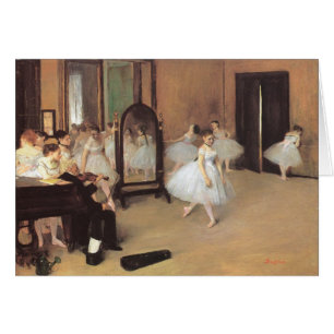 Cartão A Aula de Dança por Edgar Degas, Balé Vintage