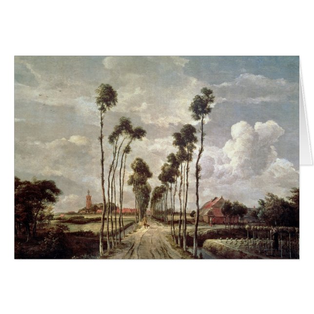 Cartão A avenida em Middelharnis, 1689 (Frente Horizontal)