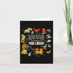 Cartão A Aventura Começa Na Sua Biblioteca Leitura 20