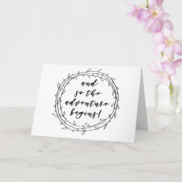 Cartão A aventura começa - Parabéns - Casa Nova