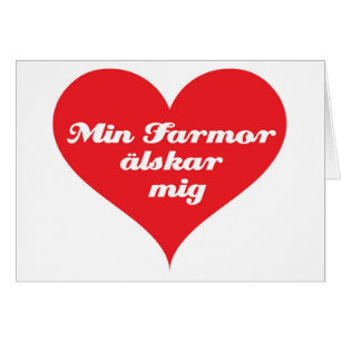 Cartão A avó ama-me sueco