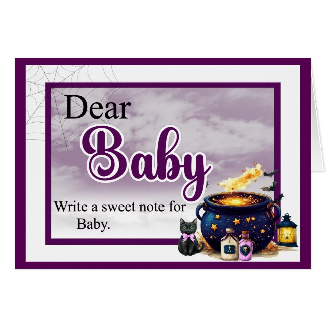 Cartão A Baby's Brewing_ Dear Baby (Frente horizontal)