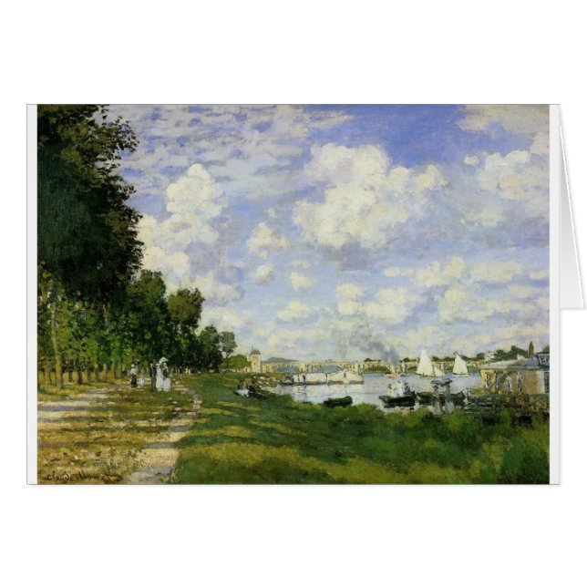 Cartão A bacia em Argenteuil - Claude Monet (Frente Horizontal)