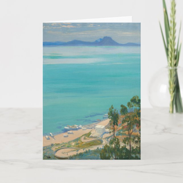 Cartão A Baía de Tunis, Manhã | Sir John Lavery (Frente)