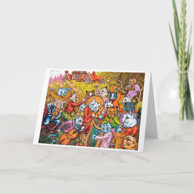 Cartão A Banda joga, Louis Wain (Frente)