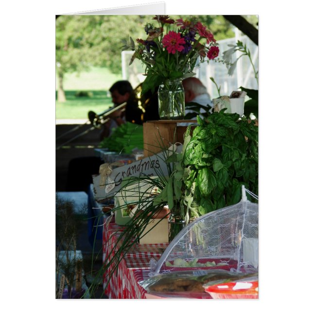 Cartão A Banda joga no mercado do agricultor (Frente)