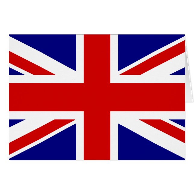 Cartão A bandeira de Union Jack (Frente Horizontal)
