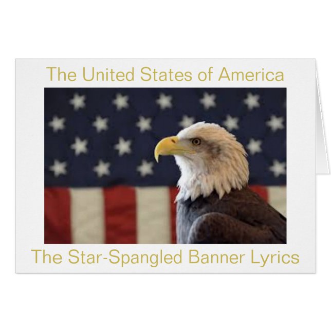 Cartão A bandeira dos Estados Unidos da América (Frente horizontal)