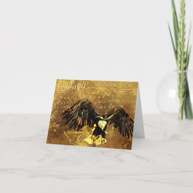 Cartão A bandeira e o Eagle (Frente)