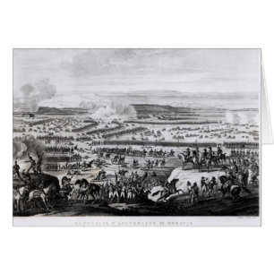 Cartão A batalha de Austerlitz em Moravia