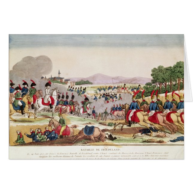 Cartão A batalha de Friedland, o 14 de junho de 1807 2 (Frente Horizontal)