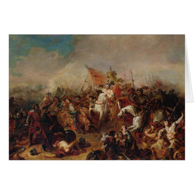 Cartão A batalha de Hastings em 1066 (Frente Horizontal)