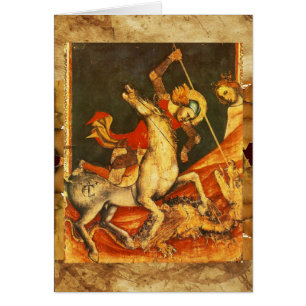 Cartão A batalha de Santo George com o Dragão