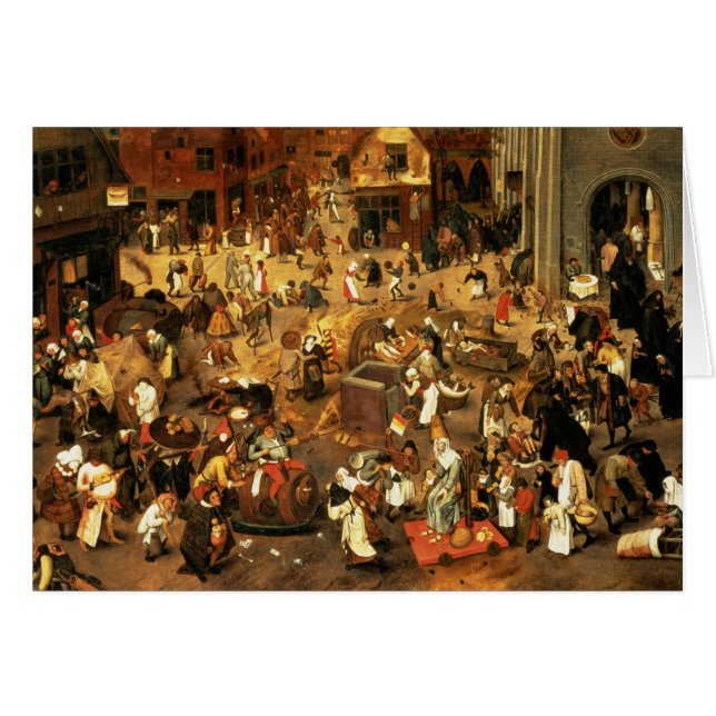 Cartão A batalha entre o carnaval e emprestada (Frente Horizontal)