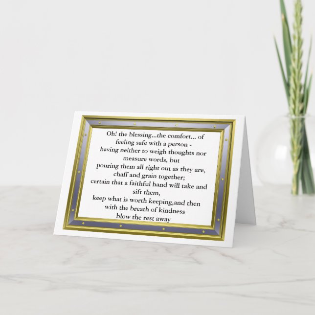 Cartão A Bênção da Amizade (Frente)