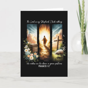 Cartão A Bíblia O Senhor É Meu Pastor Fé Cristã Oriente