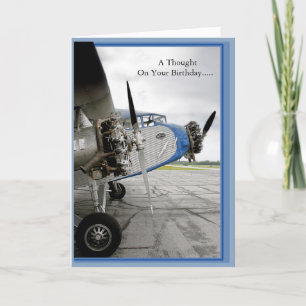 Cartão A Birthday Thought... Trimotor