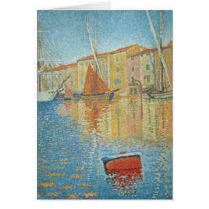 Cartão A Boia Vermelha de Paul Signac, Pontilhismo Vintag