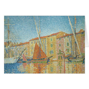 Cartão A Boia Vermelha de Paul Signac, Pontilhismo Vintag