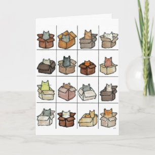 Cartão A Box For Every Cat Greeting Card