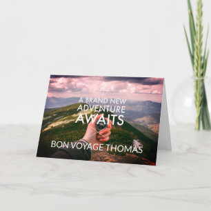 Cartão A Brand New Adventure Awaits Goodbye