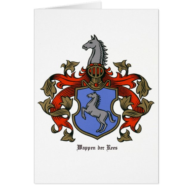 Cartão A brasão de Rees (Frente)