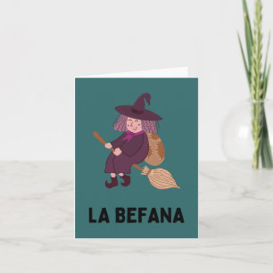 Cartão A Bruxa de Natal Italiana La Befana (Epifania)
