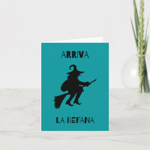Cartão A Bruxa de Natal Italiana La Befana (Epifania)