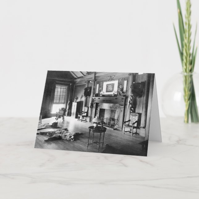 Cartão A caça Sala de Teddy Roosevelt, 1905 (Frente)