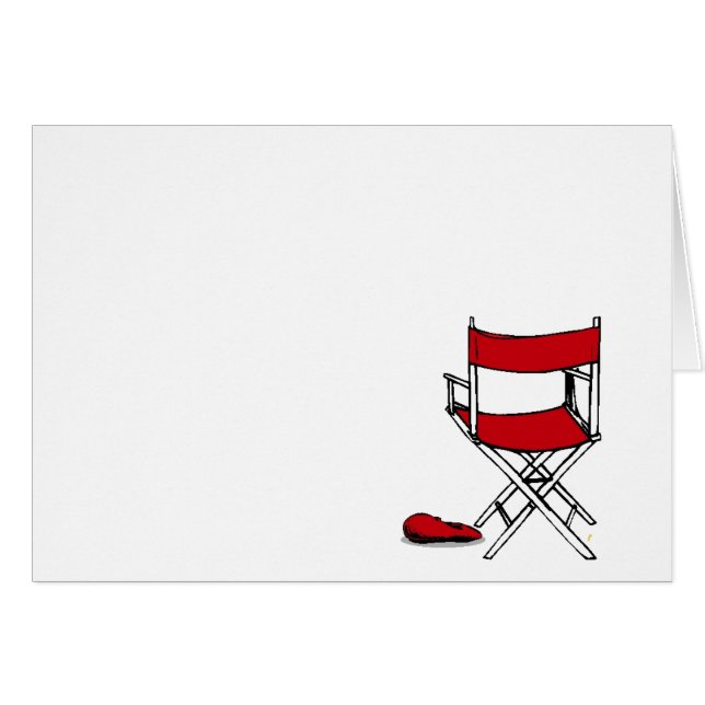 Cartão A Cadeira & o chapéu do diretor (Frente horizontal)