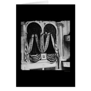 Cartão A caixa de Lincoln no teatro 1865 de Ford