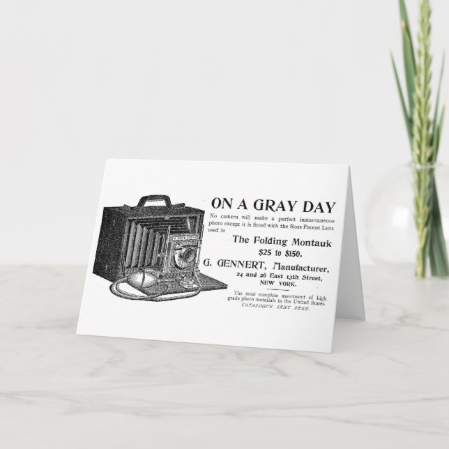 Cartão A câmera de Montauk dobrável (Frente)