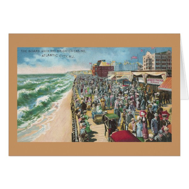 Cartão A caminhada do conselho e o casino de Brigghton (Frente Horizontal)