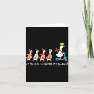 Cartão A Caminho Para Espalhar O Goosepel Ganso Cristão R