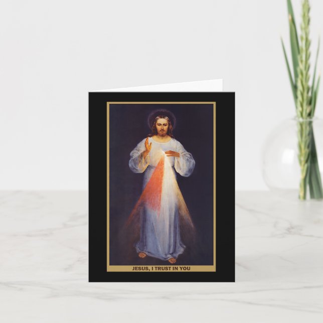 Cartão A Camisa da Divina Misericórdia Premium (Frente)