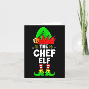 Cartão A Camisa de Chef Elfo Correspondente Família Chef