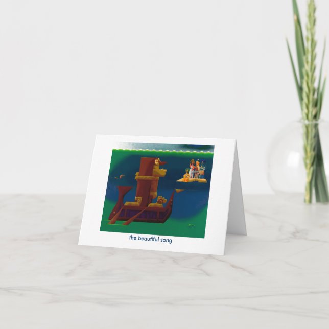 Cartão a canção bonita - notecard (Frente)