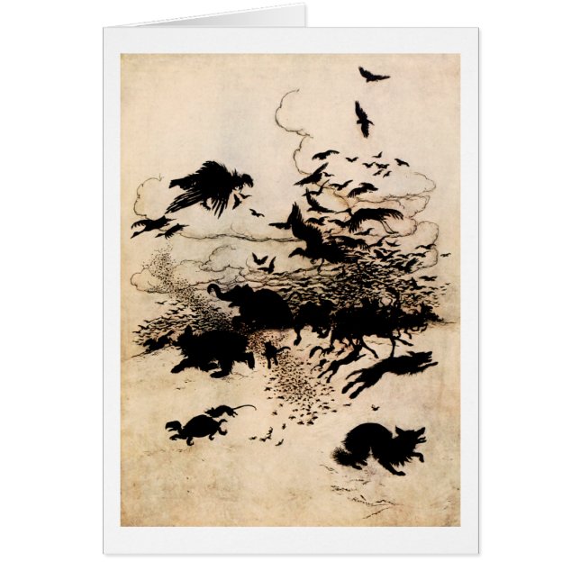 Cartão A carriça e o urso (Frente)