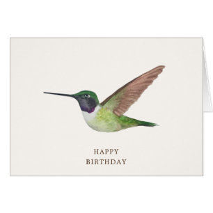 Cartão A carta de aniversário do Hummingbird da Anna