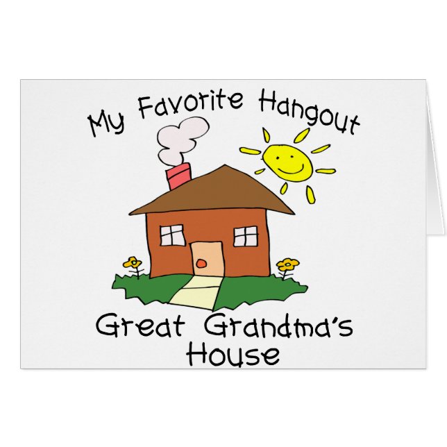 Cartão A casa da grande avó do lugar frequentado favorito (Frente Horizontal)