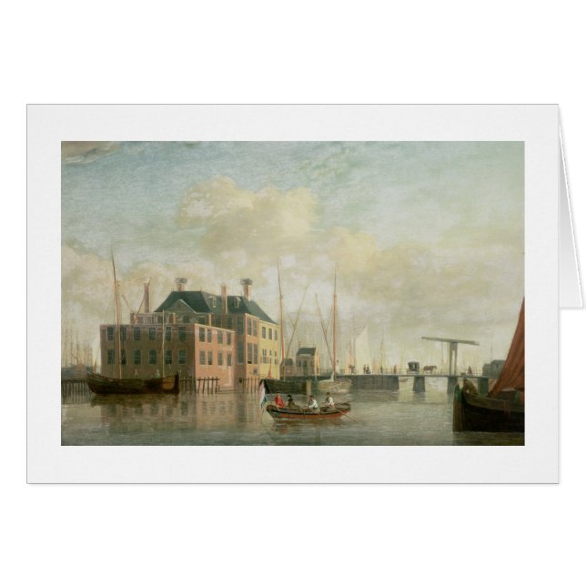 Cartão A casa de alfândega, Amsterdão (Frente Horizontal)