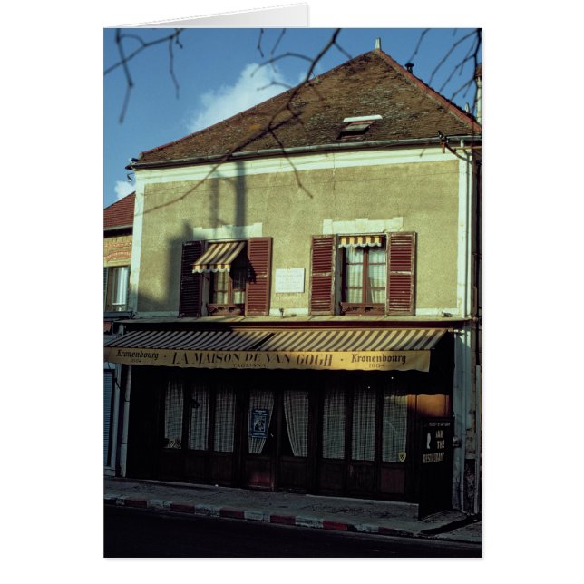 Cartão A casa em que Vincent van Gogh (Frente)