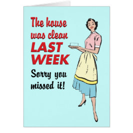 Cartão A Casa Estava Limpa