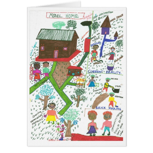 Cartão A casa modelo de Atwooki (Frente)