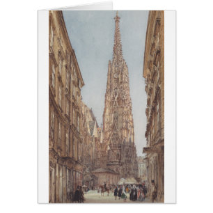 Cartão A catedral do St Stephen em Viena pelo Vo de