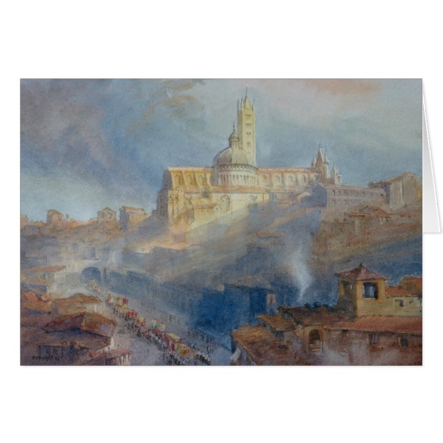 Cartão A catedral, Siena, 1902 (Frente Horizontal)